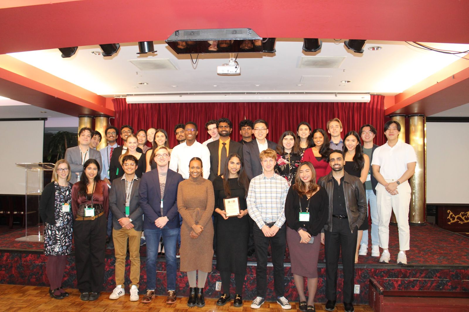 A large group of ChemE students at a chapter event